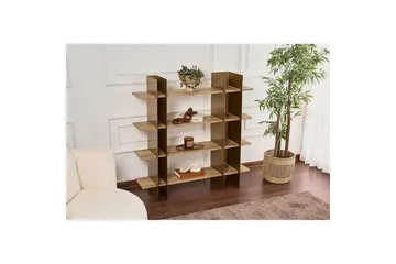 Nara Kirjahylly 120 cm - Kulta - Säilytys - Hylly - Kirjahylly