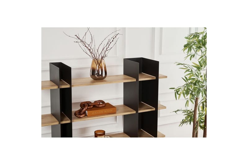 Nara Kirjahylly 120 cm - Musta - Säilytys - Hylly - Kirjahylly