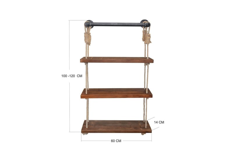 Naruhylly Arthur 3 Hyllyä - Säilytys - Hylly - Seinähylly