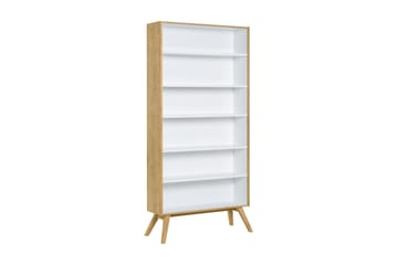 Nature kirjahylly 101 cm tammi - Valkoinen|Beige - Säilytys - Hylly - Kirjahylly