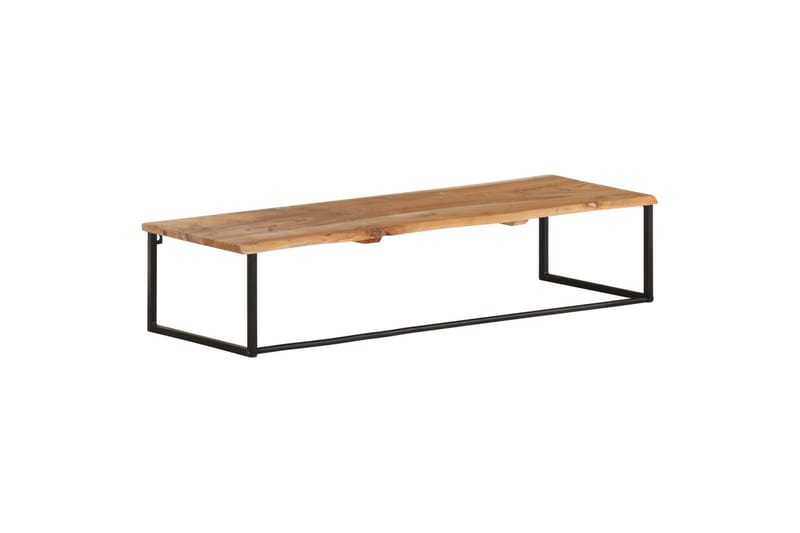 Naulakko elävillä reunoilla 100x35x22 cm täysi akaasiapuu - Ruskea - Säilytys - Hylly - Hattuhylly