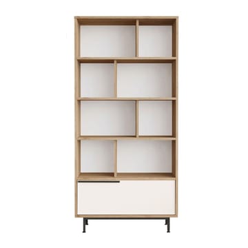 Nilena kirjahylly 83,9x175,6x29,5 cm - Tammi ja valkoinen - Säilytys - Hylly - Kirjahylly