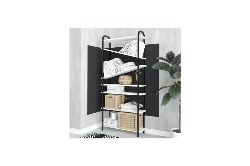 Norvas Kirjahylly 78 cm - Musta/Valkoinen - Säilytys - Hylly - Kirjahylly