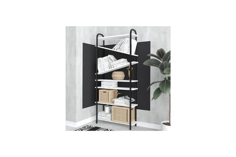 Norvas Kirjahylly 78 cm - Musta/Valkoinen - Säilytys - Hylly - Kirjahylly
