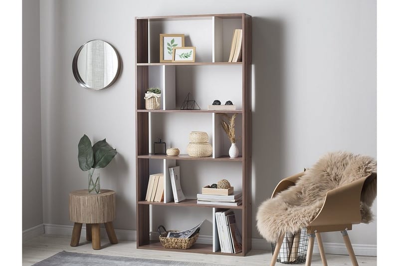 Orilla kirjahylly 83 cm pähkinä - Ruskea - Säilytys - Hylly - Kirjahylly
