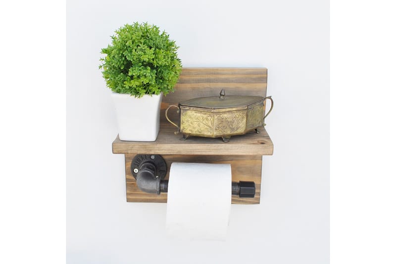 Paperiteline Valid 14 cm - Ruskea/Musta - Talo & remontointi - Keittiö & kylpyhuone - Kylpyhuone - Kylpyhuonetarvikkeet - Wc-paperitelineet