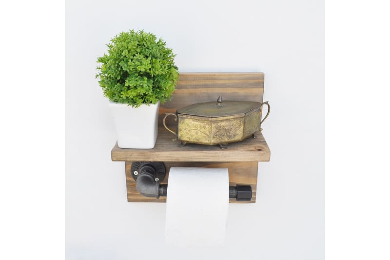 Paperiteline Valid 14 cm - Ruskea/Musta - Talo & remontointi - Keittiö & kylpyhuone - Kylpyhuone - Kylpyhuonetarvikkeet - Wc-paperitelineet