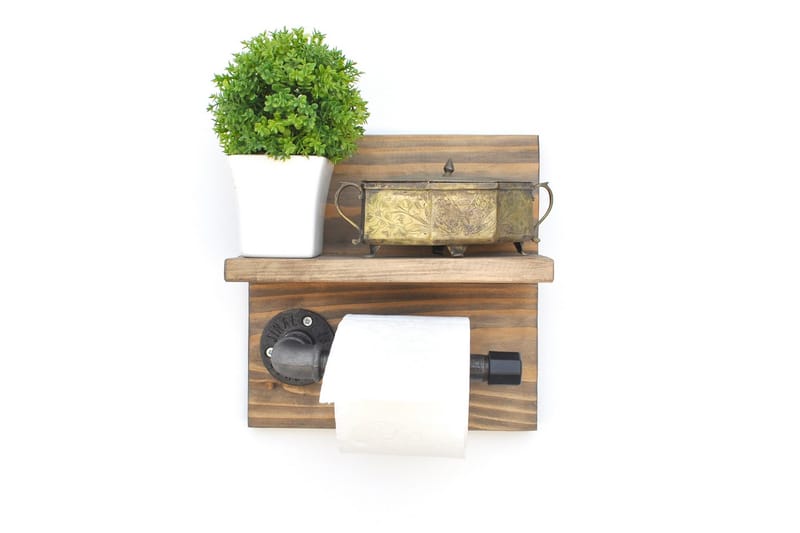 Paperiteline Valid 14 cm - Ruskea/Musta - Talo & remontointi - Keittiö & kylpyhuone - Kylpyhuone - Kylpyhuonetarvikkeet - Wc-paperitelineet