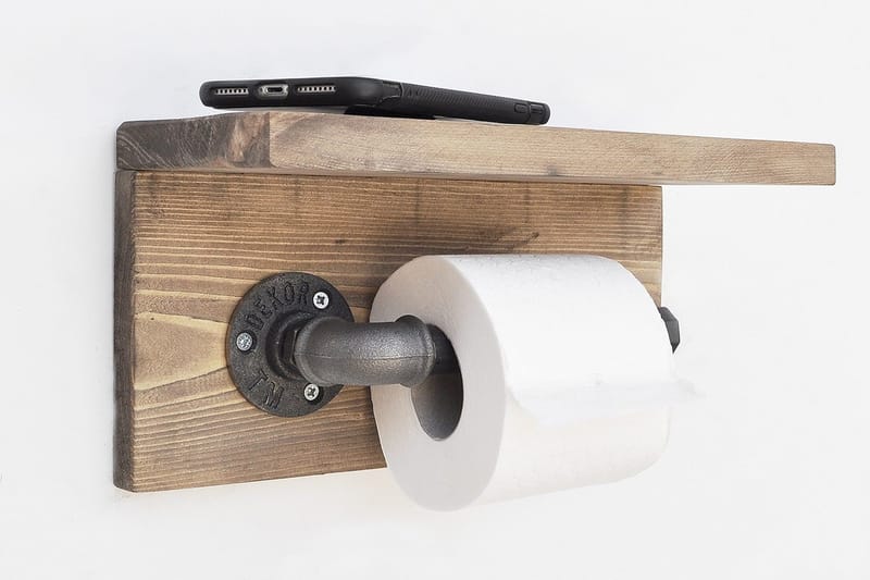 Paperiteline Valid 30 cm - Ruskea/Musta - Talo & remontointi - Keittiö & kylpyhuone - Kylpyhuone - Kylpyhuonetarvikkeet - Wc-paperitelineet