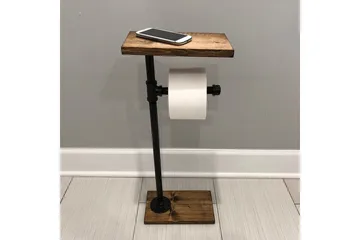 Paperiteline Valid 30 cm - Ruskea/Musta - Talo & remontointi - Keittiö & kylpyhuone - Kylpyhuone - Kylpyhuonetarvikkeet - Wc-paperitelineet