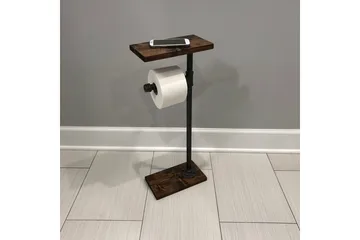 Paperiteline Valid 30 cm - Ruskea/Musta - Talo & remontointi - Keittiö & kylpyhuone - Kylpyhuone - Kylpyhuonetarvikkeet - Wc-paperitelineet
