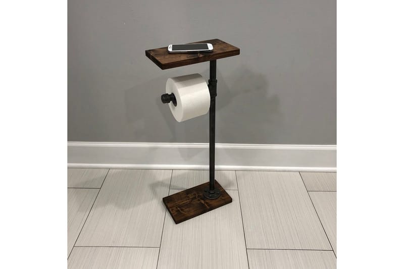 Paperiteline Valid 30 cm - Ruskea/Musta - Talo & remontointi - Keittiö & kylpyhuone - Kylpyhuone - Kylpyhuonetarvikkeet - Wc-paperitelineet