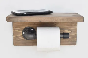 Paperiteline Valid 30 cm - Ruskea/Musta - Talo & remontointi - Keittiö & kylpyhuone - Kylpyhuone - Kylpyhuonetarvikkeet - Wc-paperitelineet