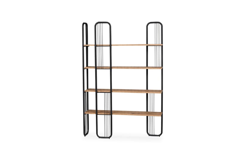 Pemu kirjahylly 125x28 cm musta/ruskea - Hanah Home - Säilytys - Hylly - Kirjahylly