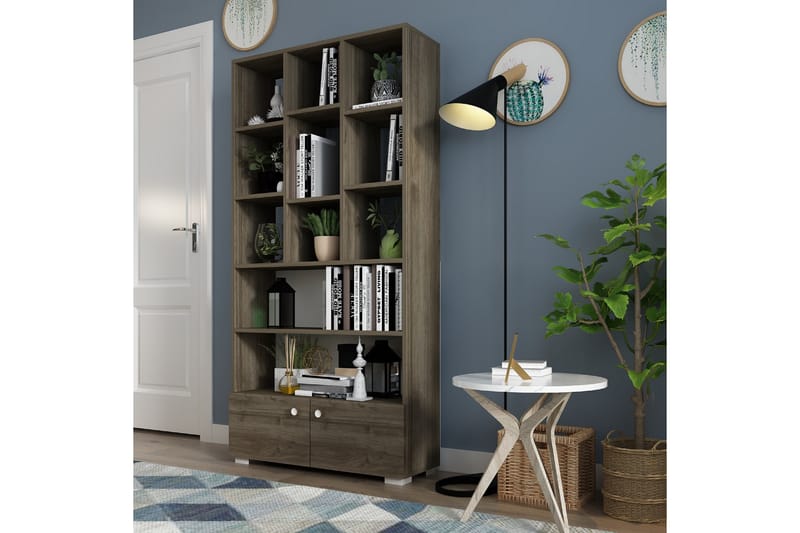 Penguen kirjahylly 93,6x29,6 cm ruskea - Hanah Home - Säilytys - Hylly - Kirjahylly