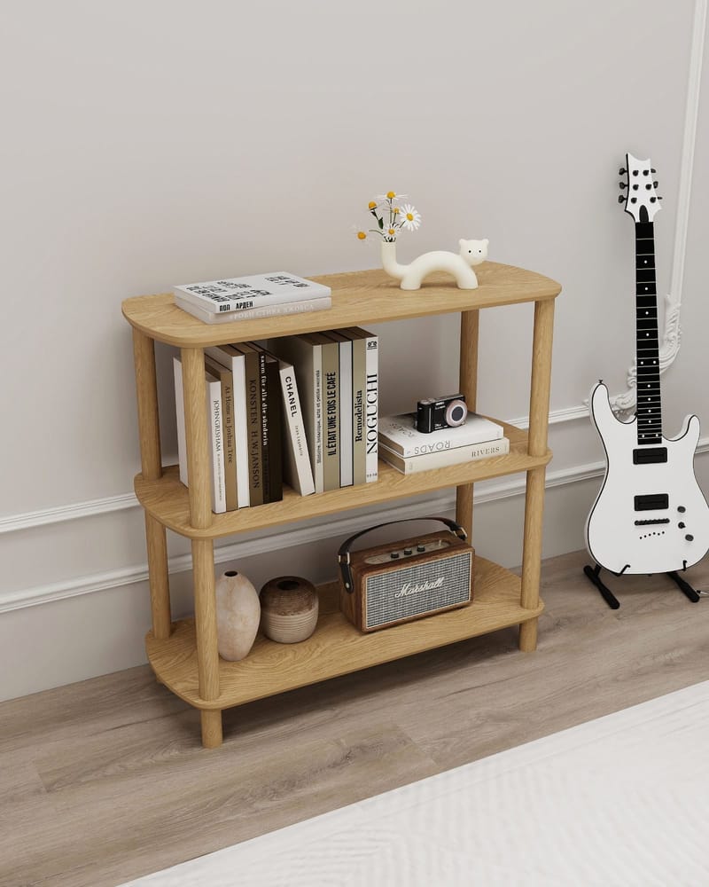 Pienk Kirjahylly 80 cm - Tammi - Säilytys - Hylly - Kirjahylly