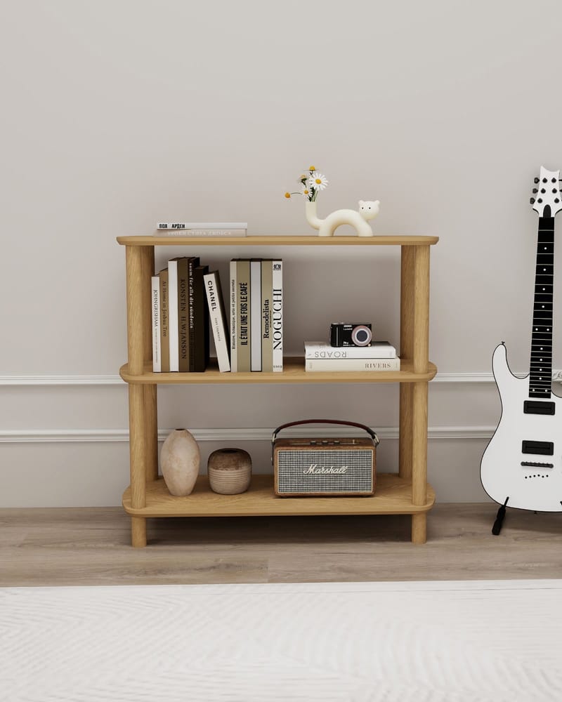 Pienk Kirjahylly 80 cm - Tammi - Säilytys - Hylly - Kirjahylly