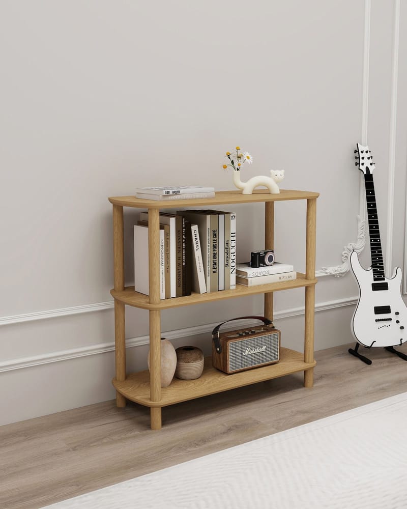 Pienk Kirjahylly 80 cm - Tammi - Säilytys - Hylly - Kirjahylly