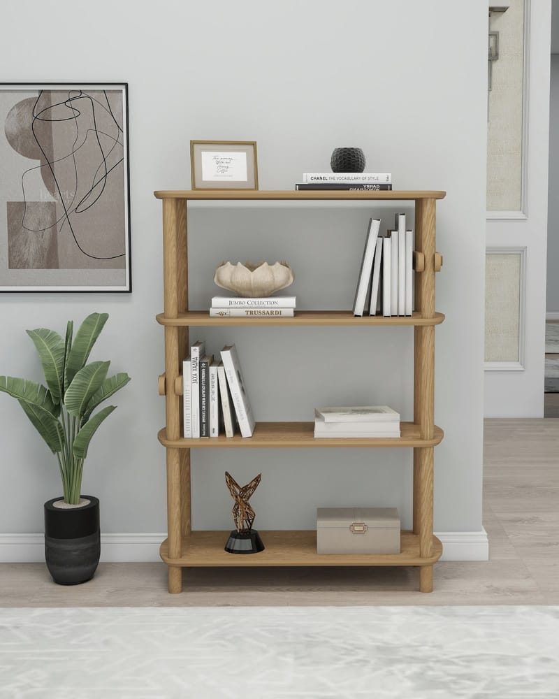 Pienk Kirjahylly 80x112 cm - Tammi - Säilytys - Hylly - Kirjahylly