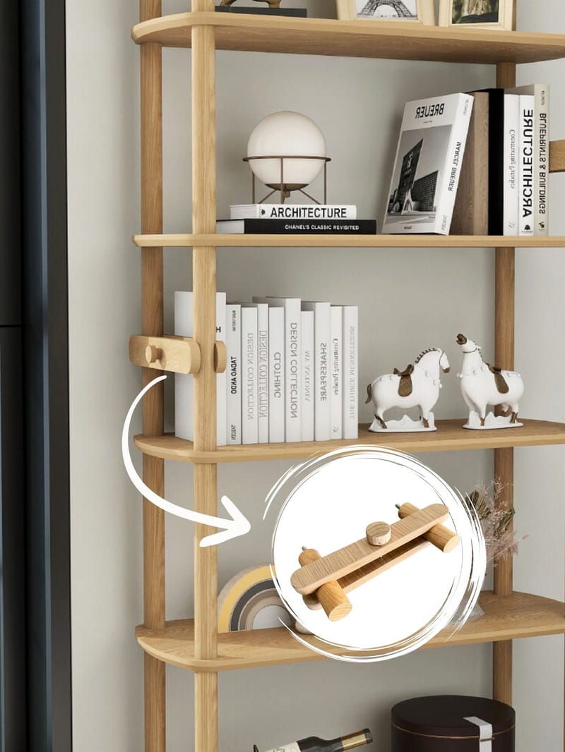 Pienk Kirjahylly 80x174 cm - Tammi - Säilytys - Hylly - Kirjahylly