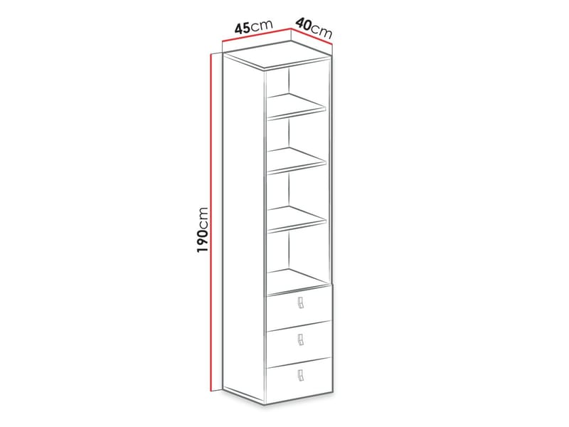 Planeta kirjahylly 45 cm puuta - Sininen|Valkoinen - Säilytys - Hylly - Kirjahylly
