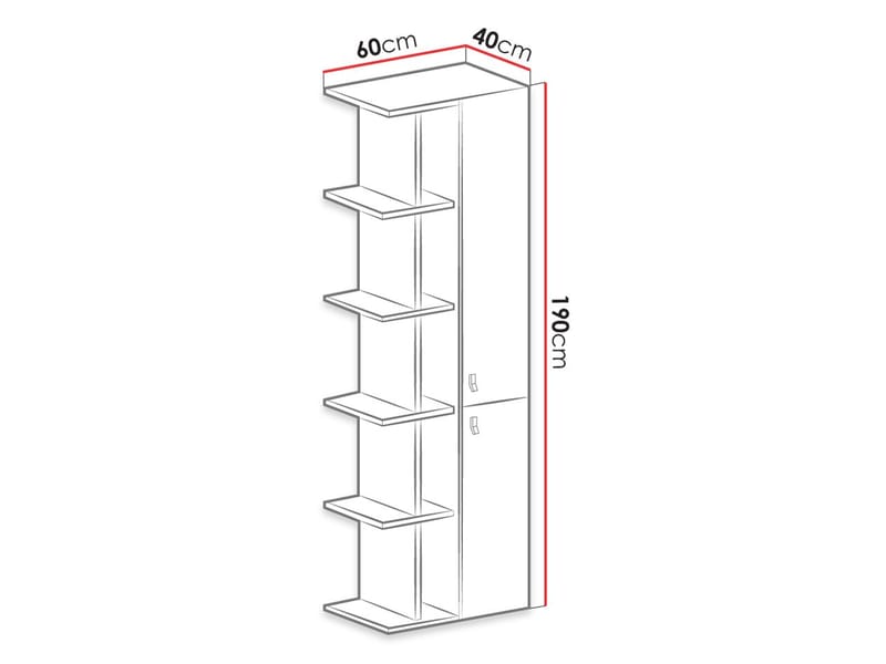 Planeta Kirjahylly 60 cm - Säilytys - Hylly - Kirjahylly