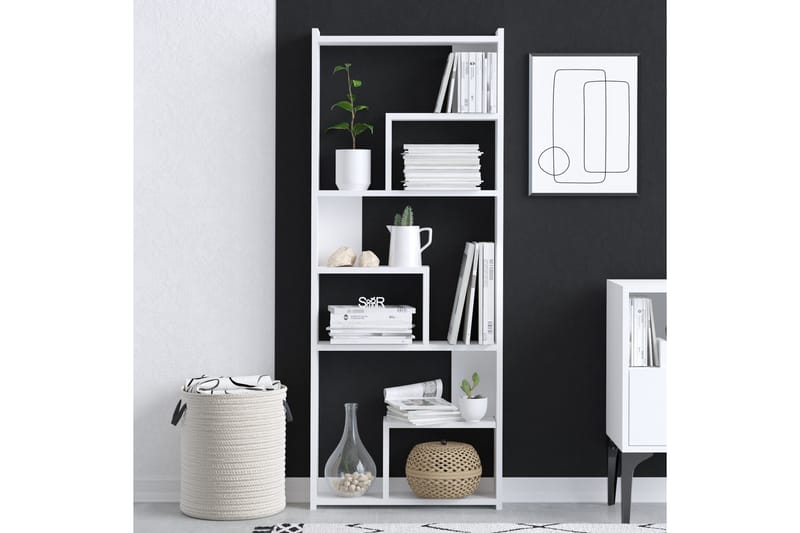Prins kirjahylly 60x15 cm valkoinen - Hanah Home - Säilytys - Hylly - Kirjahylly