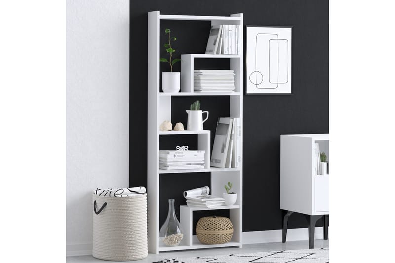 Prins kirjahylly 60x15 cm valkoinen - Hanah Home - Säilytys - Hylly - Kirjahylly