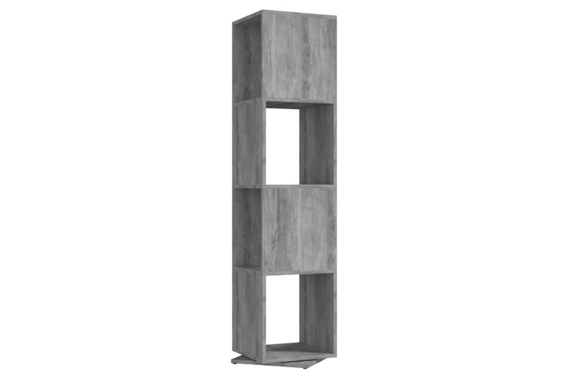 Pyörivä hylly betoninharmaa 34,5x34,5x147,5 cm lastulevy - Harmaa - Säilytys - Hylly - Kirjahylly