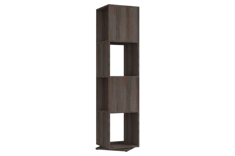 Pyörivä hylly harmaa/Sonoma-tammi 34,5x34,5x147,5 cm lastule - Harmaa - Säilytys - Hylly - Kirjahylly