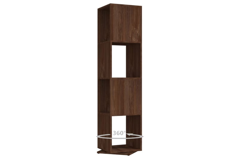 Pyörivä hylly ruskea tammi 34,5x34,5x147,5 cm lastulevy - Ruskea - Säilytys - Hylly - Kirjahylly