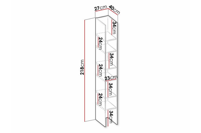 Rathmore Bokhylla 27x40 cm NO_BRAND Light wood - Säilytys - Hylly - Kirjahylly