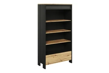 Rathmore kirjahylly 72 cm tammi - Musta - Säilytys - Hylly - Kirjahylly