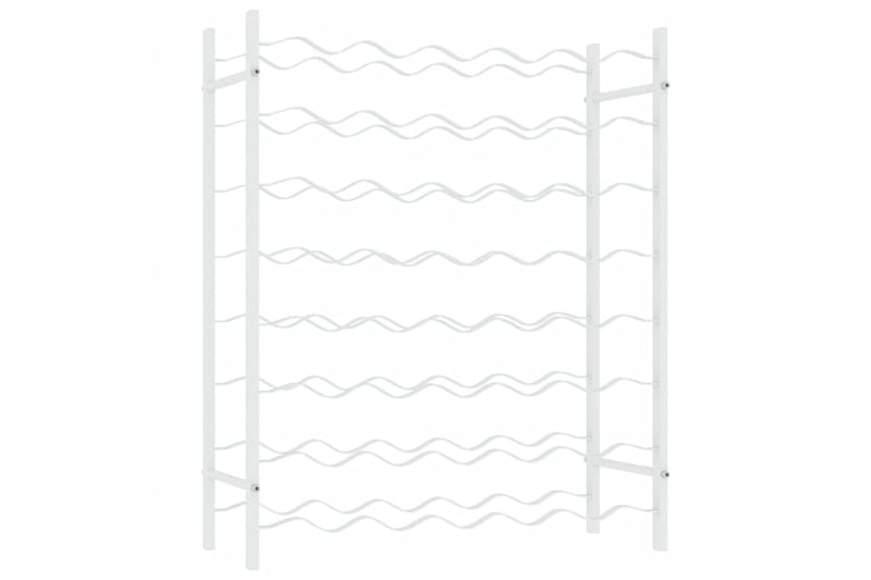 beBasic Viinipulloteline 48 pullolle valkoinen metalli - Valkoinen - Viiniteline & viinihylly