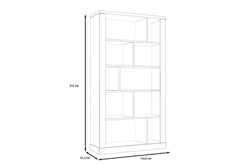 Säilytyshylly Breage 41x114 cm - Ruskea/Valkoinen - Säilytys - Hylly - Kirjahylly