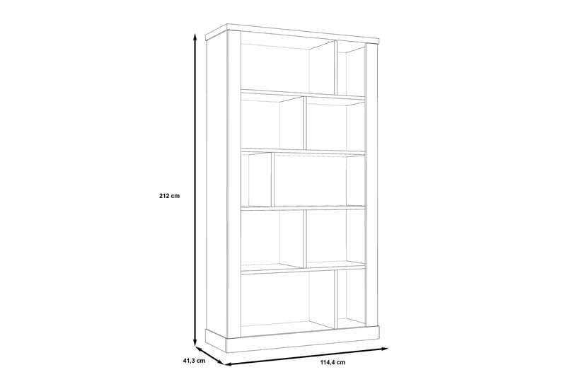 Säilytyshylly Breage 41x114 cm - Ruskea/Valkoinen - Seinähylly - Keittiöhylly - Hylly