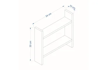 Endicott Hyllystö 34x10 cm - Antrasiitti - Säilytys - Hylly - Säilytyshylly - Varastohylly