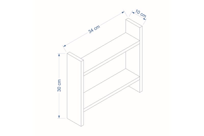 Endicott Hyllystö 34x10 cm - Ruskea - Säilytys - Hylly - Säilytyshylly - Varastohylly