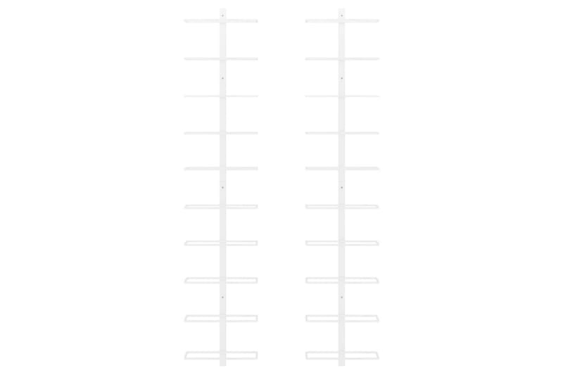 Seinäkiinnitettävä viinipulloteline 10 pullolle 2 kpl valkoi - Valkoinen - Säilytys - Hylly - Säilytyshylly - Viiniteline & viinihylly