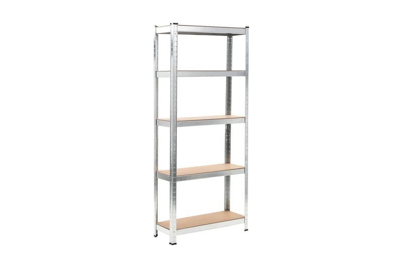 Varastohylly hopea 75x30x172 cm teräs ja MDF - Hopea - Säilytys - Hylly - Säilytyshylly - Varastohylly