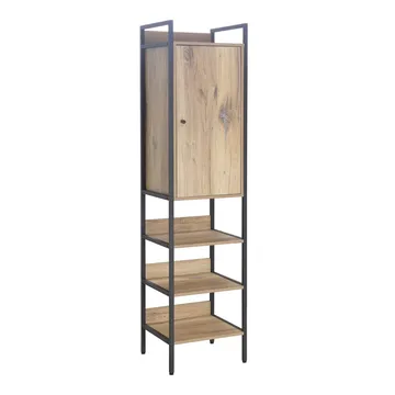 Viiniteline Bjeldor Rustic melamiini 44x40x180 cm - ruskea - Säilytys - Hylly - Säilytyshylly - Viiniteline & viinihylly