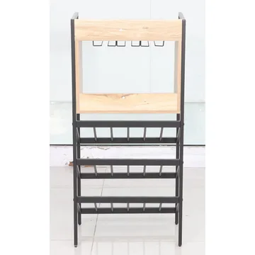 Viiniteline Bjeldor Rustic melamiini 51x30x108 cm - rustiikkinen - Säilytys - Hylly - Säilytyshylly - Viiniteline & viinihylly