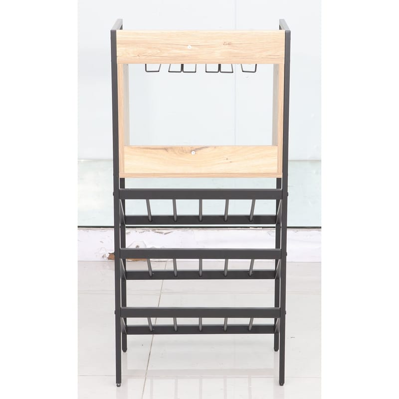 Viiniteline Bjeldor Rustic melamiini 51x30x108 cm - rustiikkinen - Säilytys - Hylly - Säilytyshylly - Viiniteline & viinihylly