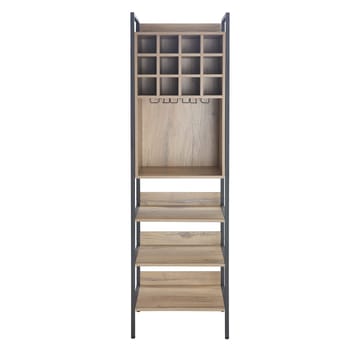 Viiniteline Bjeldor Rustic melamiini 52x40x180 cm - ruskea - Säilytys - Hylly - Säilytyshylly - Viiniteline & viinihylly