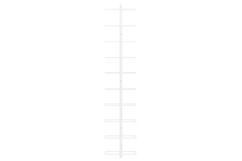 Seinäkiinnitettävä viinipulloteline 10 pullolle valk. metall - Valkoinen - Säilytys - Hylly - Säilytyshylly - Viiniteline & viinihylly