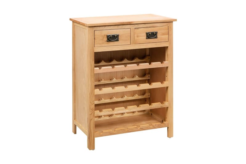 Viinikaappi 72x32x90 cm täystammi - Ruskea - Säilytys - Hylly - Säilytyshylly - Viiniteline & viinihylly