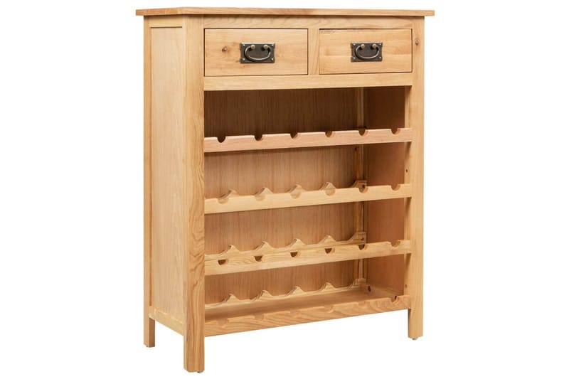 Viinikaappi 72x32x90 cm täystammi - Ruskea - Säilytys - Hylly - Säilytyshylly - Viiniteline & viinihylly