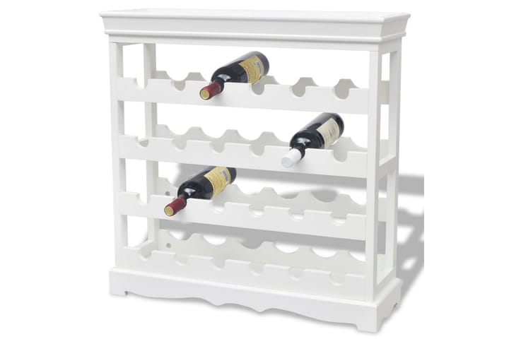 Viinikaappi Abreu valkoinen - Valkoinen - Viiniteline & viinihylly