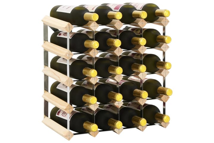 Viinipulloteline 20 pullolle kierrätetty puu - Beige - Viiniteline & viinihylly