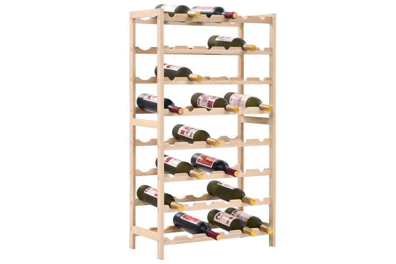 Viinipulloteline setripuu 57,5 x 28 x 102 cm - Ruskea - Säilytys - Hylly - Säilytyshylly - Viiniteline & viinihylly